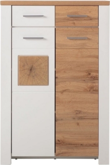 Stauraumelement LIV'IN Matera, Holzwerkstoff, Weiß, Holzfarben, 80 x 122 x 39 cm