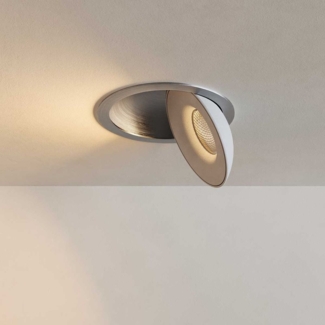 s.luce Santa Deep LED-Einbaustrahler schwenkbar & dimmbar Aluminium, Weiß