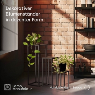 LAMO Manufaktur Blumenständer LAMO Manufaktur Blumenständer Weiß aus Metall 28 cm (Dekorativer Metallständer, 1 St, 2-Teilig), Blumenständer modern, für Skulpturen und Deko, kleiner Blumenhocker