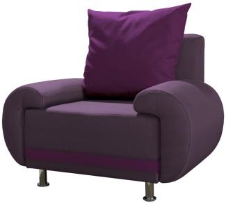 Sessel Clubsessel MIKA in Polyesterstoff Violett