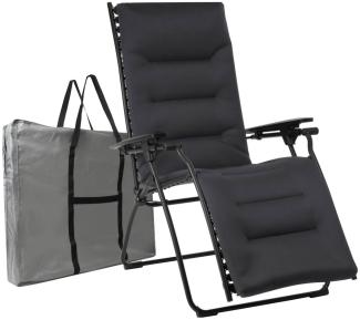 Lafuma Liegestuhl Relaxliege Evolution Aircomfort acier mit Aufbewahrungstasche