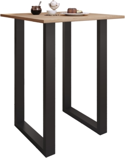 VCM Bartisch Xona 920142 Schwarz / Sonoma-Eiche H. 102 x B. 80 x T. 80 cm