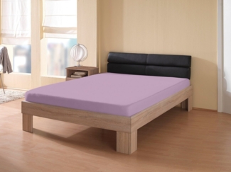 KUM Spannbettlaken Interlock-Jersey Spannbetttuch, Interlock-Jersey, Gummizug: rundum, (1 Stück), Interlock-Jersey Spannbetttuch