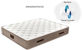 Taschenfederkernmatratze Majestät Premium Tencel® Bamboo, Yatas Bedding, 30 cm hoch, temperaturregulierende Matratze, in 90x200 cm und weiteren Größen