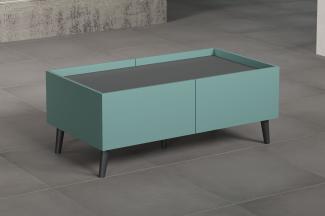 Couchtisch Melton in dusk blue und grau 110 cm