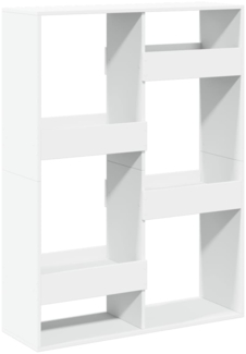 vidaXL Bücherregal 100 x 33 x 135 cm Holzwerkstoff, Weiß