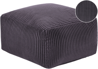 Pouf MUKKI Dunkelgrau Baumwolle 50 cm 50 cm