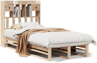 vidaXL Massivholzbett mit Regal ohne Matratze 90x200 cm Kiefer 3323950