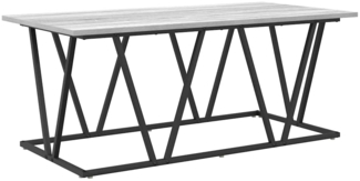 vidaXL Couchtisch Grau Sonoma 100 x 50 x 40 cm Sperrholz und Metall 869711