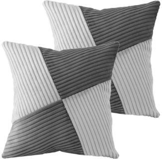 Amilian Kissenbezüge - 2er Set Kissenbezug - Zierkissenbezüge - Kissenhüllen, (2 Stück), 40x40 cm, Kissenhülle für Dekokissen, Kissen, Zierkissen, Sofakissen