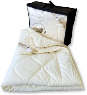 Meivita Naturhaarbettdecke Bio Merino Winterdecke kbA und kbT in 135x200 cm, Füllung: 100% Wolle kbT, Bezug: 100% Baumwolle kbA, Winterbett Hergestellt in Deutschland