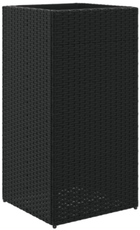 vidaXL Pflanzkübel Schwarz 40x40x80 cm Poly Rattan 366413