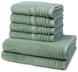 Vossen Vienna Style Supersoft 6 tlg. Frottier-Set - 4 X Handtuch (50 X 100cm), 2 X Duschtuch (67 X 140cm) - 620 g/m2 - Soft green