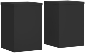 vidaXL Pflanzenständer 2 Stk. Schwarz 20x20x30 cm Holzwerkstoff 852898