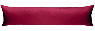 Mako-Satin Seitenschläferkissen Bezug uni / einfarbig pink 40x145 cm von Bettwaesche-mit-Stil