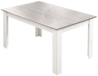 Mondeer Esstisch Esszimmertisch, 138 x 90 x 75cm, Eiche und Weiß