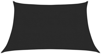 vidaXL Sonnensegel 160 g/m² Schwarz 3/4x2 m HDPE 311763