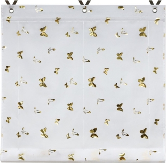 Joyswahl Raffrollo Daria, mit Hakenaufhängung, Ösenrollo mit Glanzdruck