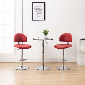 vidaXL Barhocker 2 Stk. Weinrot Kunstleder [249661]