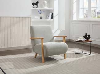 Vente-unique - Sessel - Stoff & Holz - Grau - JULOMO