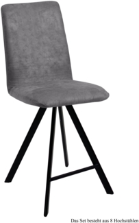 Thekenstuhl drehbar (8er-Set) Desirae 47x109x60 Schwarz/Grau