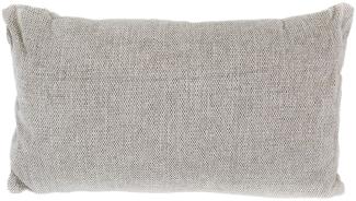 Chenille Dekokissen 30 x 50 cm Couchkissen einfarbig mit Reißverschluss taupe