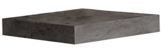Wandregal Sheffield 23 / Shelvy 23 , Holzwerkstoff , Grau, Schwarz , 24 x 4 x 24 cm
