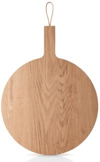 Eva Solo Nordic kitchen Holzschneidebrett, Brett, Pizzabrett, Küchenbrett, Eiche/Leder, Ø 35 cm, 520423