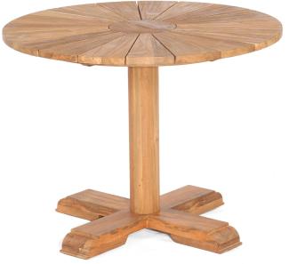 Sonnenpartner Gartentisch Solis rund Ø 100 cm Teakholz Old Teak Tisch Esstisch