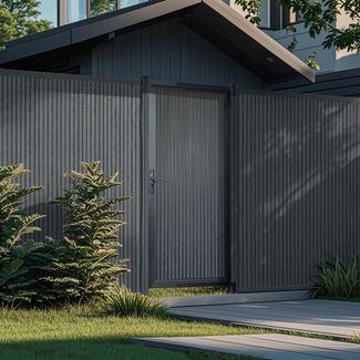 HOME DELUXE WPC Gartentor CALLATOR PREMIUM Vertikale Paneele - 80 x 180 cm