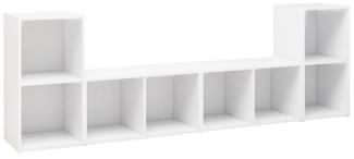 vidaXL TV-Schränke 4 Stk. Weiß 72x35x36,5 cm Holzwerkstoff 3079970