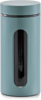 ZELLER 19549 Vorratsglas 1200 ml mit Metallmantel EUKALYPTUS, pulverbeschichtet