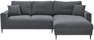 Wohnlandschaft Becky / Bono, Metall, Stoff, Grau, 269 x 84 x 92 cm