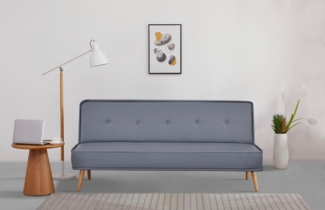 INOSIGN Schlafsofa ARBON,183cm, klappbarer 3-Sitzer mit verstellbarer Rückenlehne und, Bettfunktion, Webstoff und Kunstleder