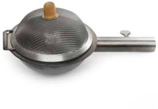 Kikkerland Popcorn-Pfanne Kinder Camping Popcornmaker Feuer Pfanne Edelstahl 25 x 10 x 7 cm, (1-tlg)