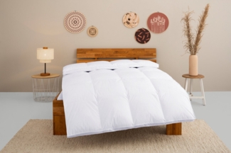 Älgdröm Gänsedaunenbettdecke Luleå Bettdecke 135x200 cm, 155x220 cm, Füllung: 100% Gänsedaunen, Bezug: 100% Baumwolle, Bettdecken, Sommer, Winter, Allergiker geeignet (Hausstauballergiker)