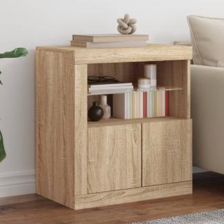 vidaXL Sideboard mit LED-Leuchten Sonoma-Eiche 60,5x37x67 cm 836618