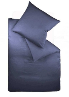 fleuresse Interlock Jersey Bettwäsche Colours 135x200 cm + 80x80 cm Dunkelblau