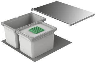 Abfallsorter Cox Box 1T/600-2 Bio mit zweifach Trennung für 60 cm Schrankbreite / Abfalleimer / Abfallsammler / Mülleimer