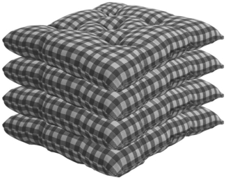 NYVI Stuhlkissen Sitzkissen Genua 4er Set - Dekokissen Sitzauflage für Indoor & Outdoor, Komfortabel & Robust, Gartenstuhlauflagen für 40x40 cm große Stühle