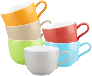 Seltmann Weiden Liberty Pure Colors Kaffeetasse 260 ml 6er Set Mixed - DS