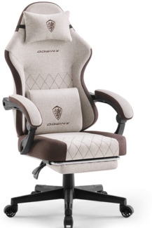 Dowinx Gaming-Stuhl Premium Gaming-Sessel mit Fußstütze und Lendenstütze (1 St), Ergonomischer Bürodrehstuhl mit Massagefunktion