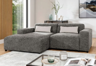AX LIVING Ecksofa Grau Jughlio, 240cm stilvoll & komfortabel L