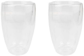 2er Set Doppelwandiges Thermoglas ohne Henkel Teetassen Doppelwand Glas Kaffeetassen transparent 220 ml