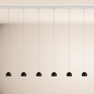 s.luce Beam LED Hängeleuchte 1-Phasen-Schienensystem Endeinspeiser Schwarz