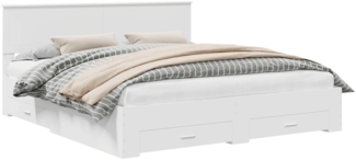 vidaXL Bettrahmen mit Kopfteil Weiß 180 x 200 cm Holzwerkstoff 3410861