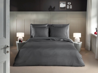 Heckett and Lane Bettwäsche Banda, Mako-Satin, 2 teilig, hochwertiges Mako-Satin, Streifen Satin, Bettwäsche ab 135x200 cm.