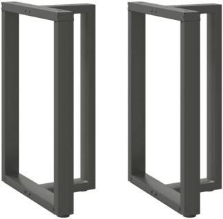 vidaXL Bartischbeine T-Form 2 Stk. Anthrazit 60x35x(90-91) cm Stahl 4013082