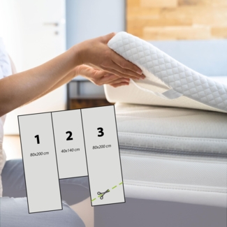 Traumschlaf Premium Gelschaum Topper Mittelteil|ca. 40x140 cm