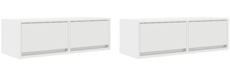 vidaXL TV-Schränke 2 Stk. Weiß 80x31x25,5 cm Holzwerkstoff 861509